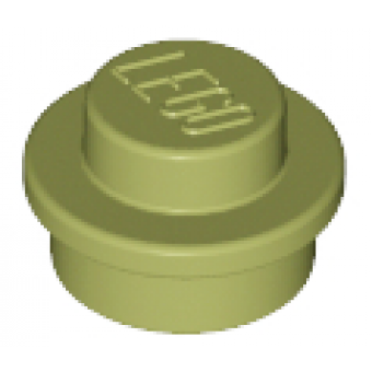 Plaat, Rond 1x1 Olive Green